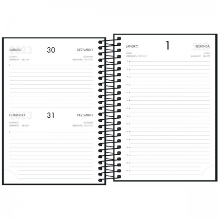 Agenda Espiral Diária 11,7 x 16,4 cm Pepper Rosa 2024 - Pepper - Agendas,  Agenda Executiva - Tilibra