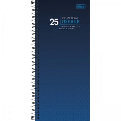 AGENDA ANUAL 2025 COMERCIAL IDEALE M8 123X275MM 416PG.TILIBRA