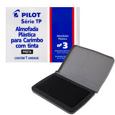 ALMOFADA P/CARIMBO N 3 PRETA PLASTICA PILOT